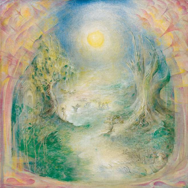 Vollmondnacht, 1975, Öl auf Leinwand, 70 × 70 cm