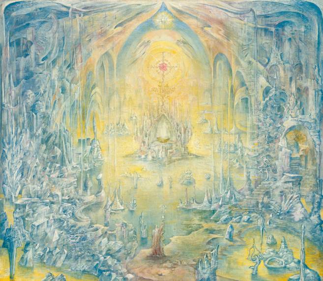Die Kristallhöhle, 1976, Öl auf Leinwand, 50 × 70 cm