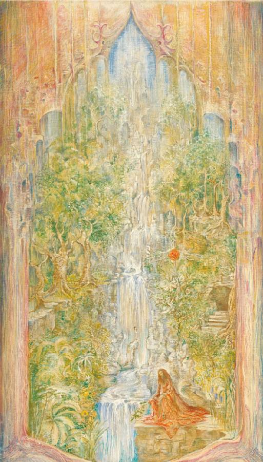 Die Kristallhöhle, 1976, Öl auf Leinwand, 50 × 70 cm