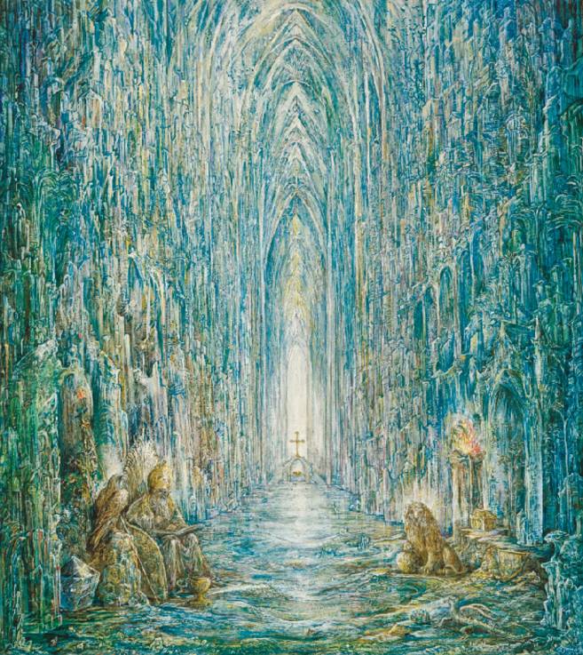 Das Innere des Kristalldoms, 1983, Öl auf Leinwand, 45 × 40 cm