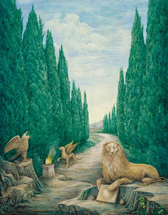 Adler, Löwe, Greif, 1987, Öl auf Leinwand, 84 × 66 cm