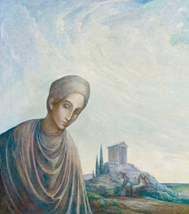 Bildnis eines Wesens, 1988, Öl auf Leinwand, 40 × 35 cm