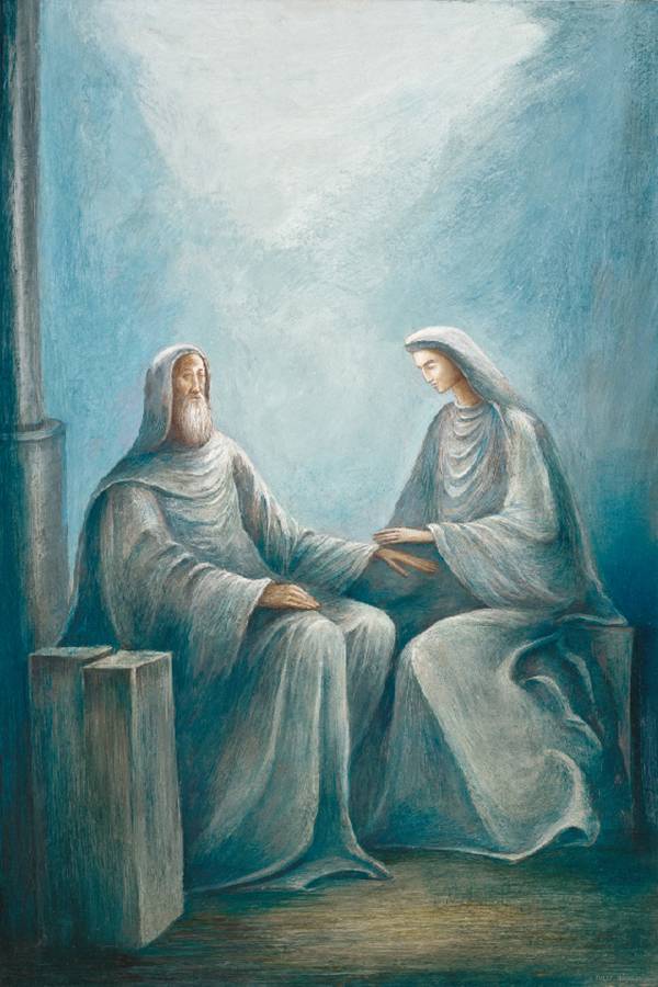 Dialog, 2000, Öl auf Holz, 56 × 38 cm